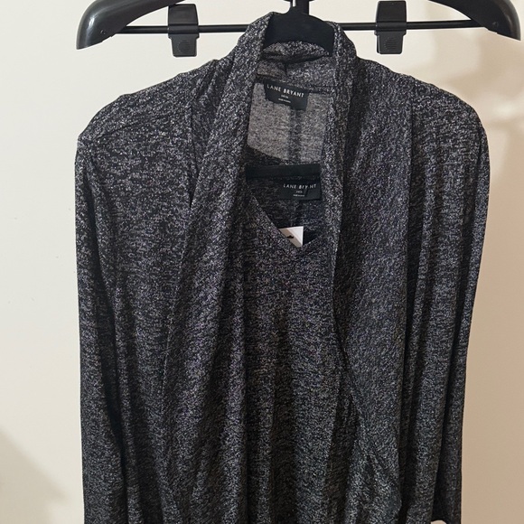 Lane Bryant Charcoal Open Front Cardigan - Picture 3 of 6